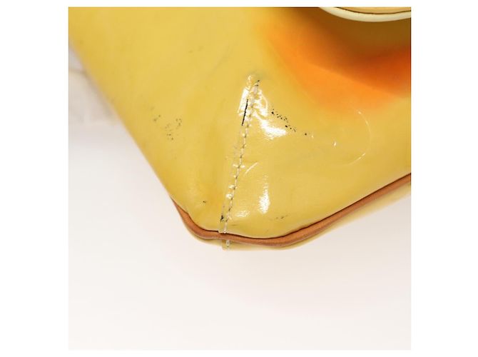 LOUIS VUITTON Borsa Thompson Street Monogram Vernis Gialla M91071 LV Auth BA4453 D'oro - vista 9