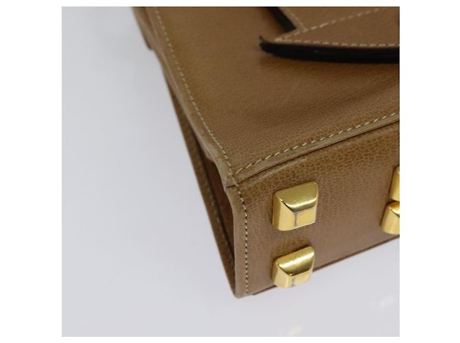Borsa a Spalla Salvatore Ferragamo in Pelle Beige Oro Auth 133427 D'oro - vista 16