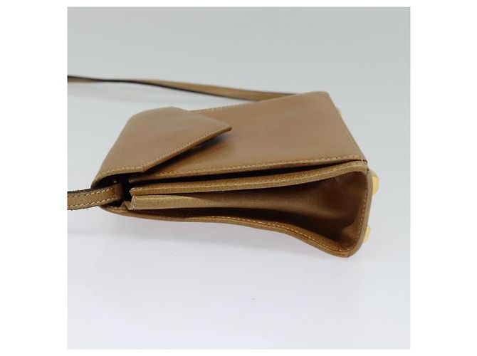 Borsa a Spalla Salvatore Ferragamo in Pelle Beige Oro Auth 133427 D'oro - vista 3