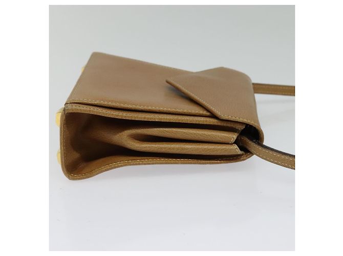 Borsa a Spalla Salvatore Ferragamo in Pelle Beige Oro Auth 133427 D'oro - vista 4
