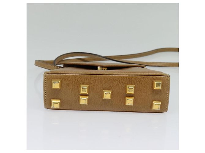 Borsa a Spalla Salvatore Ferragamo in Pelle Beige Oro Auth 133427 D'oro - vista 5