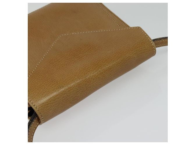 Borsa a Spalla Salvatore Ferragamo in Pelle Beige Oro Auth 133427 D'oro - vista 6