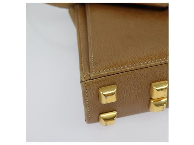 Borsa a Spalla Salvatore Ferragamo in Pelle Beige Oro Auth 133427 D'oro - vista 8