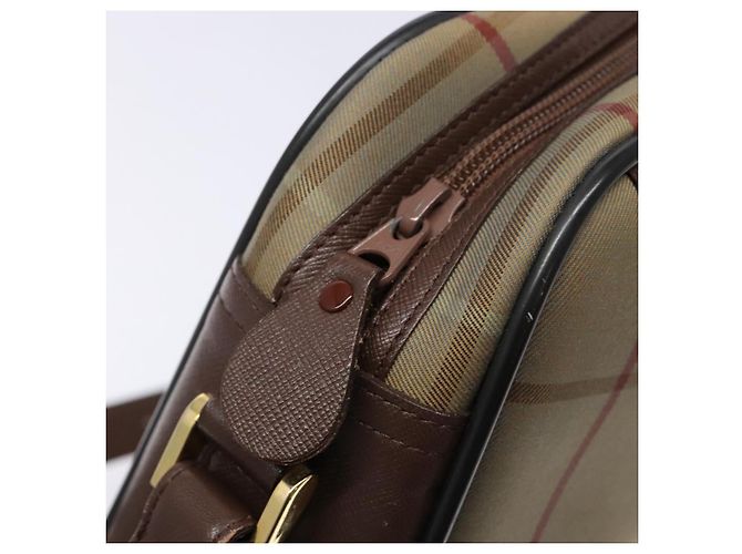 Autre Marque Borsa a Spalla Burberrys Nova Check in Tela Khaki Oro Auth BA4398 D'oro Cachi - vista 10