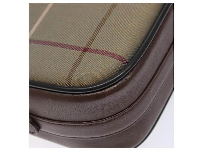 Autre Marque Borsa a Spalla Burberrys Nova Check in Tela Khaki Oro Auth BA4398 D'oro Cachi - vista 15