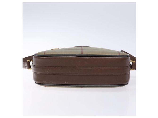 Autre Marque Borsa a Spalla Burberrys Nova Check in Tela Khaki Oro Auth BA4398 D'oro Cachi - vista 5