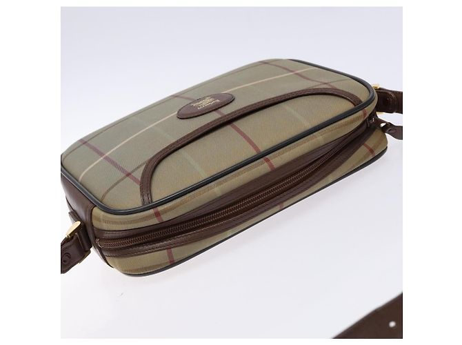 Autre Marque Borsa a Spalla Burberrys Nova Check in Tela Khaki Oro Auth BA4398 D'oro Cachi - vista 6
