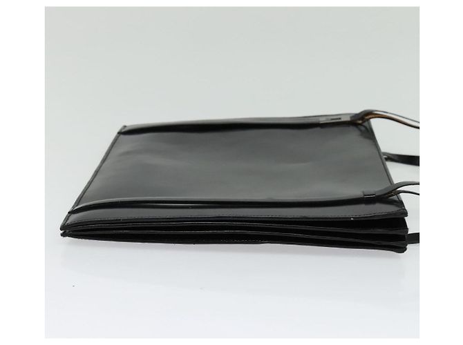 Borsa a spalla GUCCI in pelle verniciata nera argento Auth sw1231 Nero - vista 4