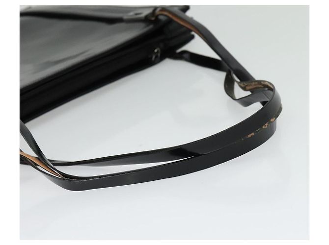 Borsa a spalla GUCCI in pelle verniciata nera argento Auth sw1231 Nero - vista 7