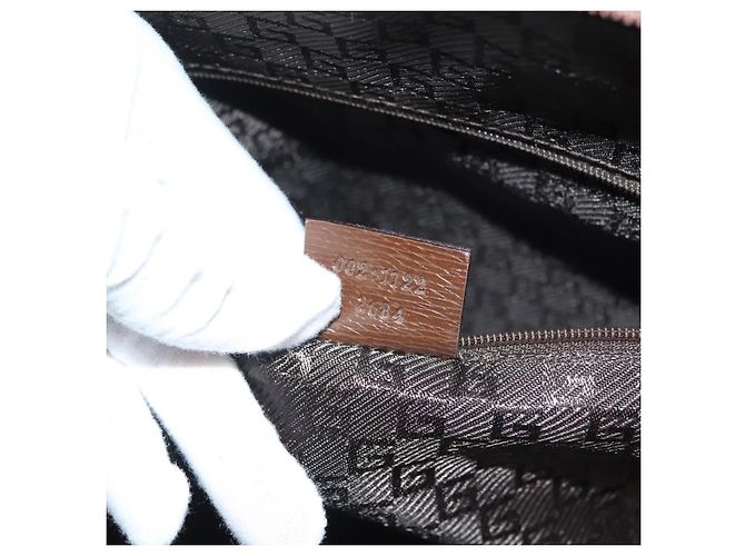 Gucci Tote Bag aus braunem Leder Authentisch 133332 - Ansicht 12