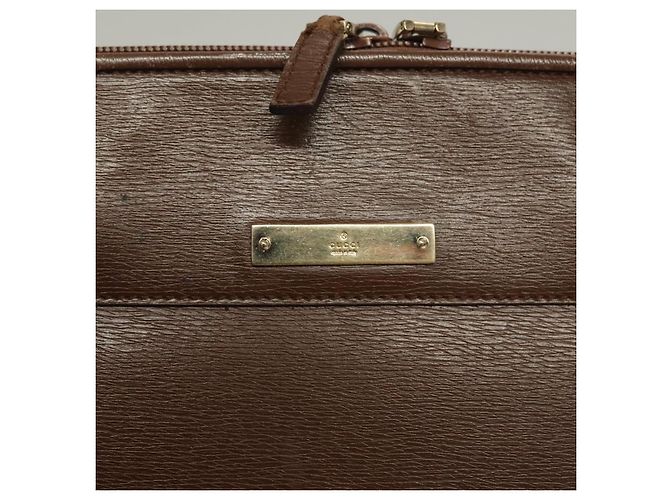 Gucci Tote Bag aus braunem Leder Authentisch 133332 - Ansicht 18