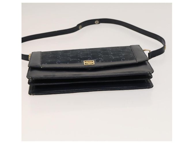 GIVENCHY Barry Schultertasche Leder 2-Set Marine Bordeaux Auth ar13745 - Ansicht 15