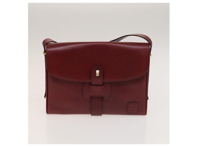 GIVENCHY Barry Schultertasche Leder 2-Set Marine Bordeaux Auth ar13745 - Ansicht 2