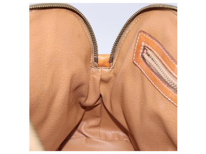 Céline Borsa a mano in tela Macadam CELINE in pelle PVC marrone oro Auth BA4505 D'oro - vista 22