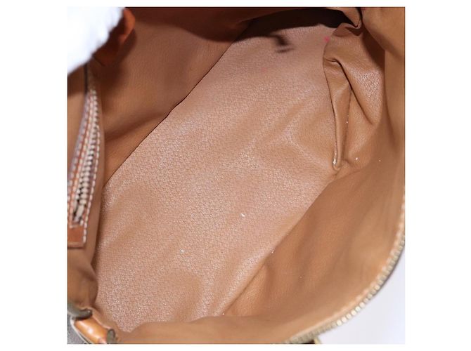 Céline Borsa a mano in tela Macadam CELINE in pelle PVC marrone oro Auth BA4505 D'oro - vista 9