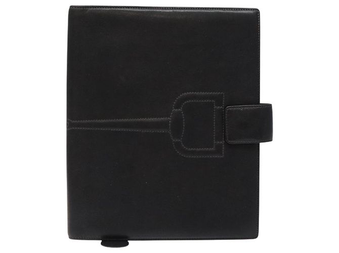Copertina per libro in pelle nera GUCCI Auth 133512 Nero - vista 13