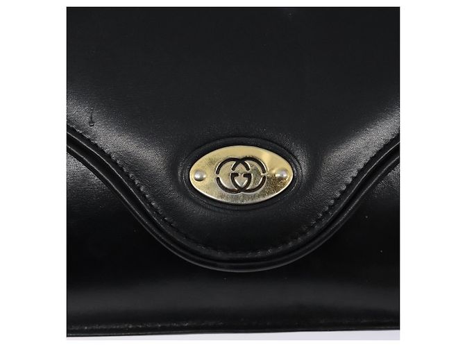 Gucci Borsa a Spalla in Pelle Nera e Oro Auth BA4343 Nero D'oro - vista 18