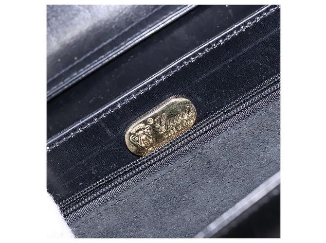 Gucci Borsa a Spalla in Pelle Nera e Oro Auth BA4343 Nero D'oro - vista 20