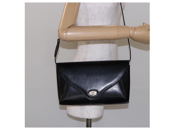 Gucci Borsa a Spalla in Pelle Nera e Oro Auth BA4343 Nero D'oro - vista 24
