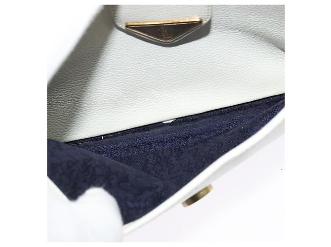 Borsa a Spalla in Pelle Bianca e Oro Auth BA4681 di SAINT LAURENT Bianco D'oro - vista 11