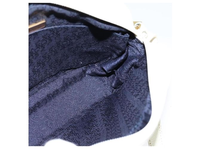 Borsa a Spalla in Pelle Bianca e Oro Auth BA4681 di SAINT LAURENT Bianco D'oro - vista 19