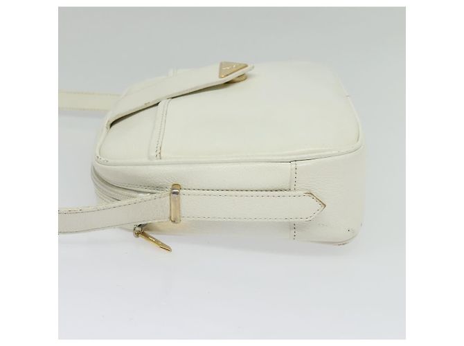 Borsa a Spalla in Pelle Bianca e Oro Auth BA4681 di SAINT LAURENT Bianco D'oro - vista 3