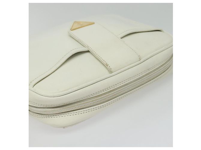 Borsa a Spalla in Pelle Bianca e Oro Auth BA4681 di SAINT LAURENT Bianco D'oro - vista 6