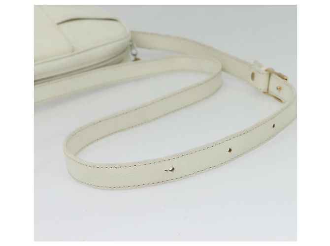 Borsa a Spalla in Pelle Bianca e Oro Auth BA4681 di SAINT LAURENT Bianco D'oro - vista 7