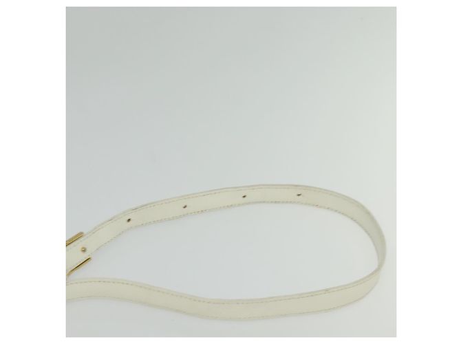 Borsa a Spalla in Pelle Bianca e Oro Auth BA4681 di SAINT LAURENT Bianco D'oro - vista 8