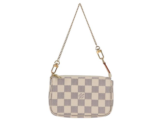 LOUIS VUITTON Mini Pochette Accessoires Damier Azur Pouch N63005 LV Auth 136052V - vista 13