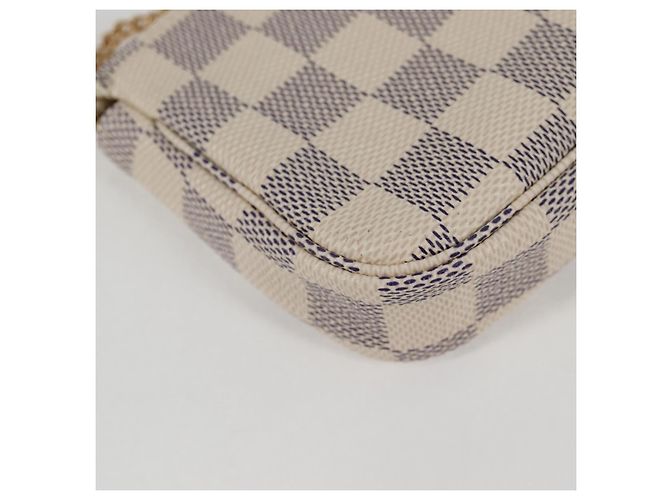 LOUIS VUITTON Mini Pochette Accessoires Damier Azur Pouch N63005 LV Auth 136052V - vista 17