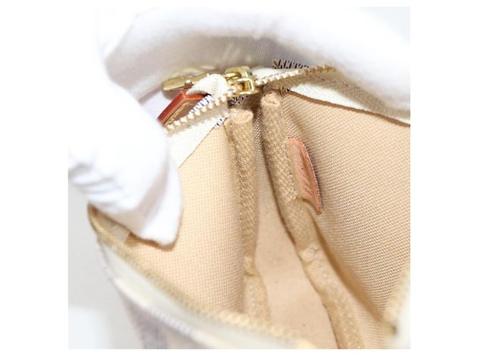 LOUIS VUITTON Mini Pochette Accessoires Damier Azur Pouch N63005 LV Auth 136052V - vista 21