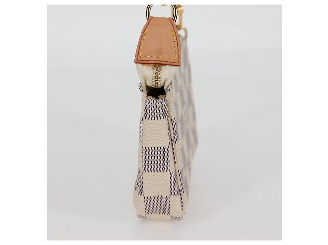 LOUIS VUITTON Mini Pochette Accessoires Damier Azur Pouch N63005 LV Auth 136052V - vista 3