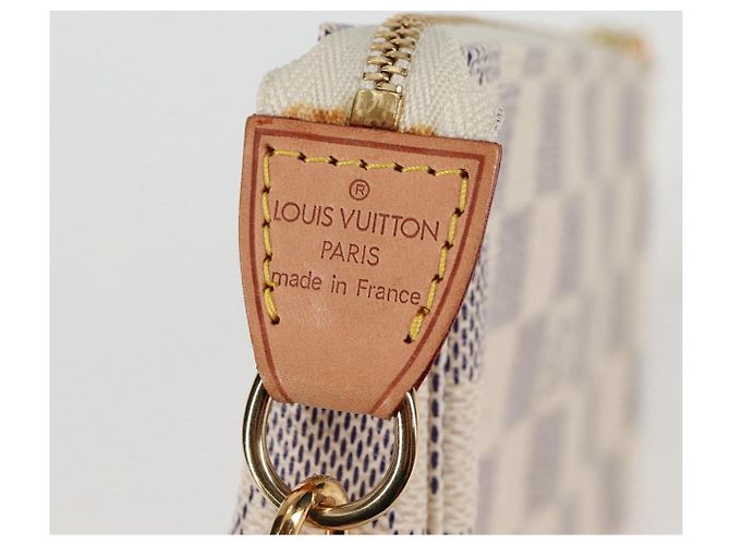 LOUIS VUITTON Mini Pochette Accessoires Damier Azur Pouch N63005 LV Auth 136052V - vista 8