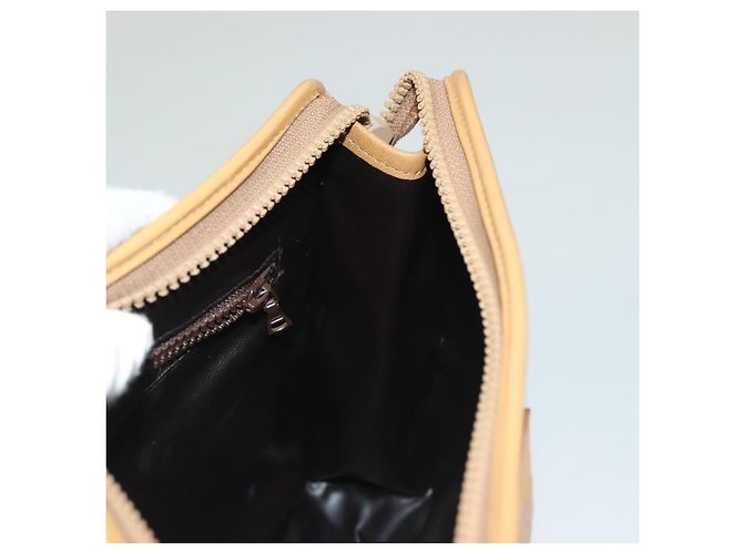 Céline Clutch in tela Macadam CELINE PVC Beige Oro Auth bs28469 D'oro - vista 17