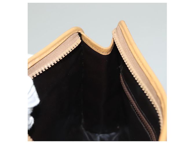 Céline Clutch in tela Macadam CELINE PVC Beige Oro Auth bs28469 D'oro - vista 18