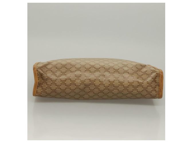 Céline Clutch in tela Macadam CELINE PVC Beige Oro Auth bs28469 D'oro - vista 7