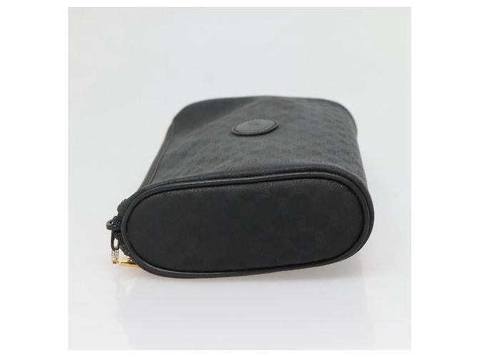 GUCCI Pochette Micro GG Supreme PVC Nero Oro Auth 133307 D'oro - vista 4