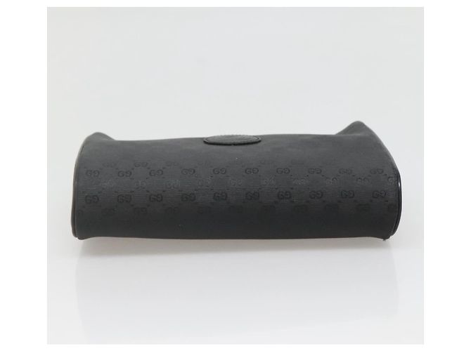GUCCI Pochette Micro GG Supreme PVC Nero Oro Auth 133307 D'oro - vista 6