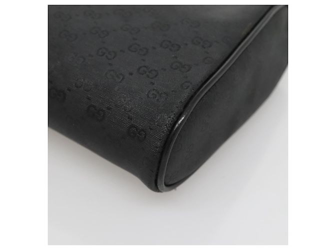 GUCCI Pochette Micro GG Supreme PVC Nero Oro Auth 133307 D'oro - vista 7