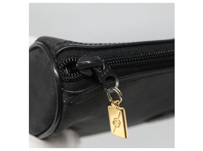 GUCCI Pochette Micro GG Supreme PVC Nero Oro Auth 133307 D'oro - vista 8