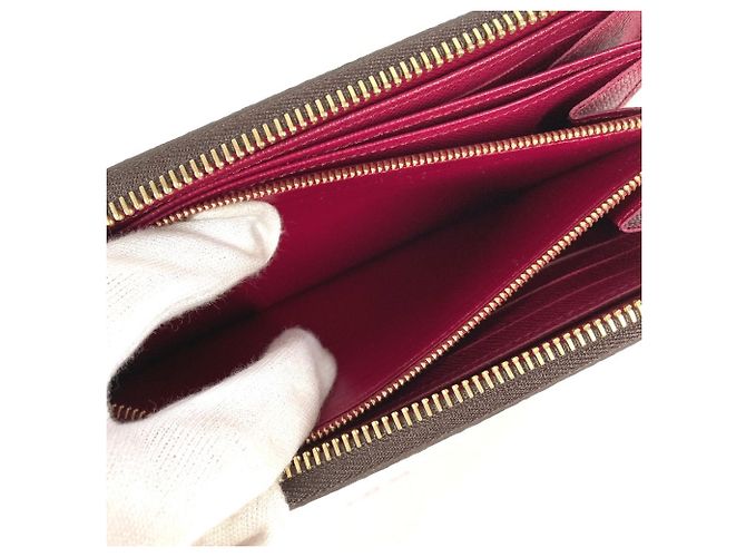 Cartera Zippy Monogram Louis Vuitton Castaño Fucsia Monograma - vista 8