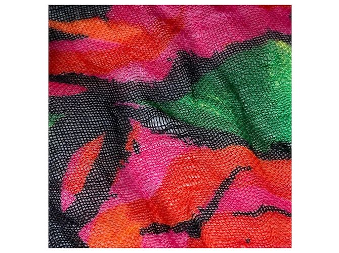 Chal de cachemira/seda rosa Louis Vuitton - vista 11