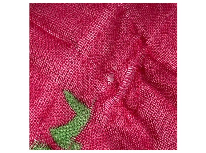 Chal de cachemira/seda rosa Louis Vuitton - vista 6