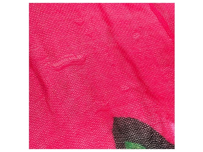 Chal de cachemira/seda rosa Louis Vuitton - vista 7