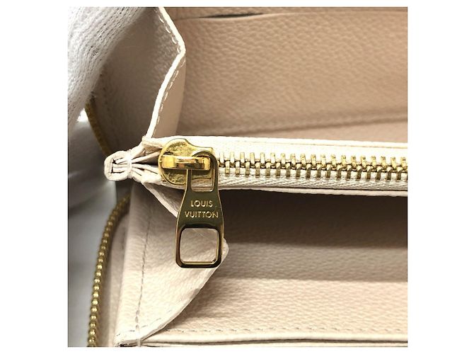 Cartera Zippy Monogram Empreinte Louis Vuitton Beige - vista 10
