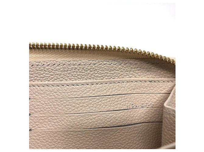 Cartera Zippy Monogram Empreinte Louis Vuitton Beige - vista 12