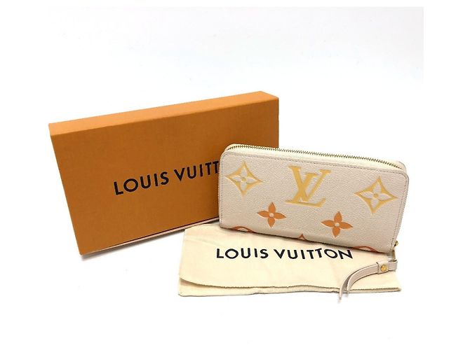 Cartera Zippy Monogram Empreinte Louis Vuitton Beige - vista 14