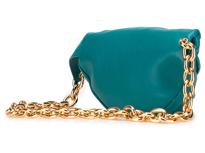 Bottega Veneta Blaue Lammleder Gürteltasche Türkis - Ansicht 2