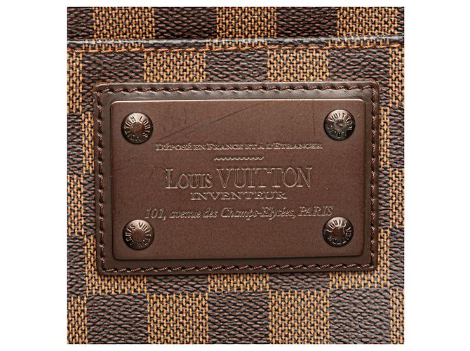 Pochette Brooklyn Damier Ebene Marrone Louis Vuitton - vista 6
